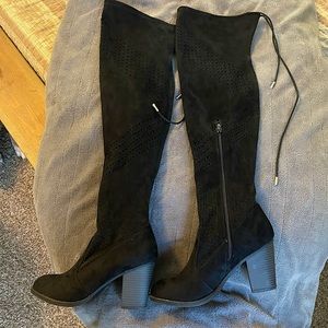 Black over the knee boots